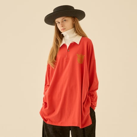 Sample / Emblem Polo Shirt size110,womens M