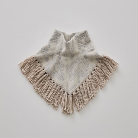 Snow Jacquard Fringe Cape