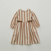 Sample / Cotton linen wide stripe dress size110