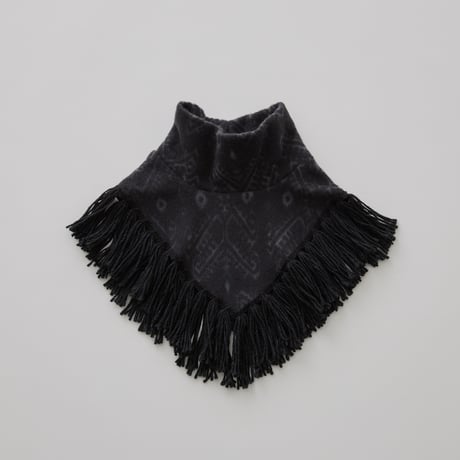 Snow Jacquard Fringe Cape