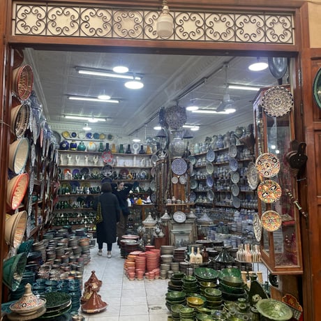 Fes Blue Plate  Made in FES Morocco