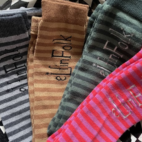 Stripe×Logo Leggins