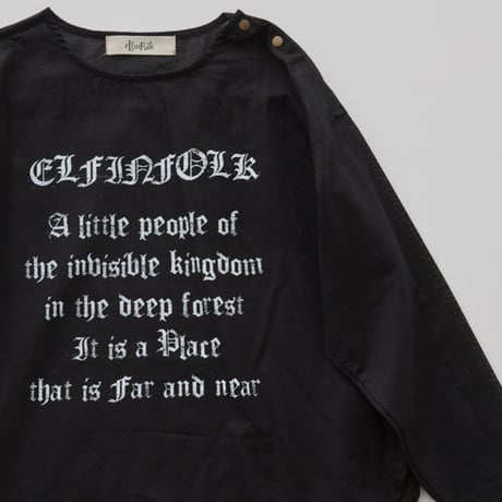Gothic Letter Cotton Lawn L/S Shirts