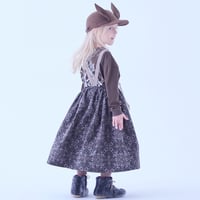 Snow Crystal Printed Suspenders Skirt