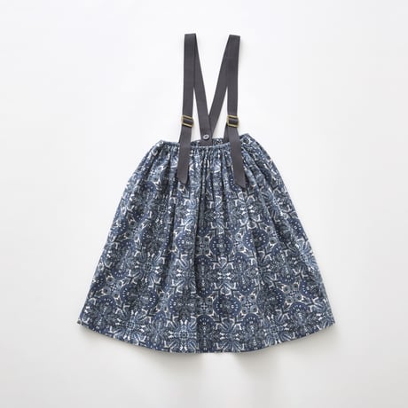 Snow Crystal Printed Suspenders Skirt