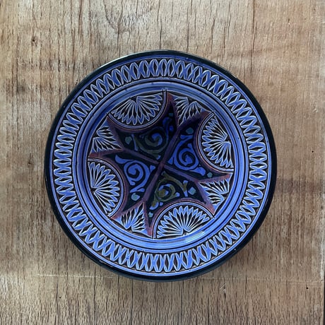 Carved Ceramic Plate Made in FES Morocco