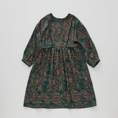Magic Spell print Vintage Satin Dress