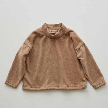 Fluffy mock neck pullover