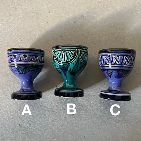 Carved Ceramic Egg stand  Made in FES Morocco