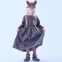 Sample / Snow Crystal Printed Suspenders Skirt size110