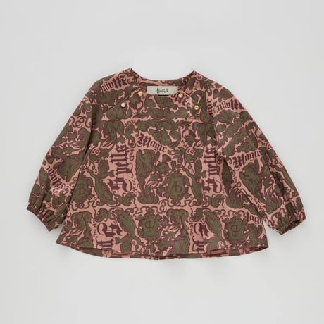 Magic Spell print Vintage Satin Baby Blouse