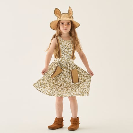Sample / Multi flora Pinafore Dress size110