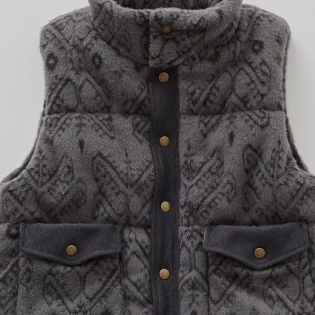Snow Jacquard Puffer Vest
