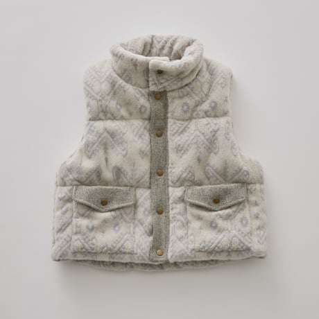 Snow Jacquard Puffer Vest