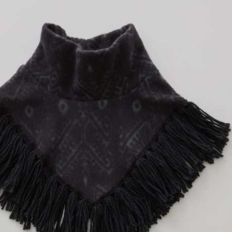 Snow Jacquard Fringe Cape