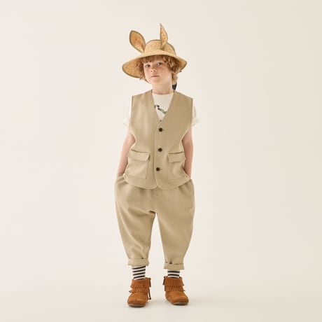 Sample / Herringbone Long Vest size110