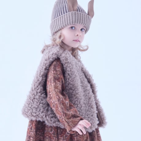 Sample / Curly Boa vest size110, Womens sizeM