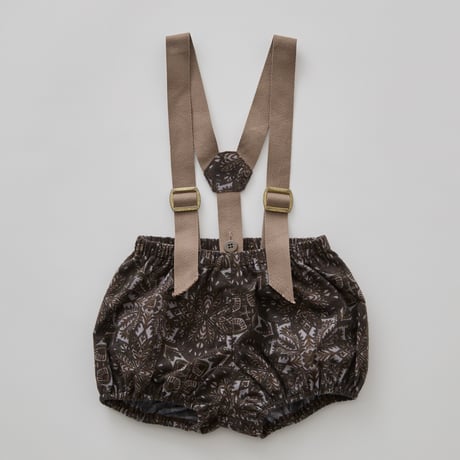 Sample / Snow Crystal Printed Suspender Bloomers size80