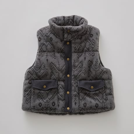 Snow Jacquard Puffer Vest