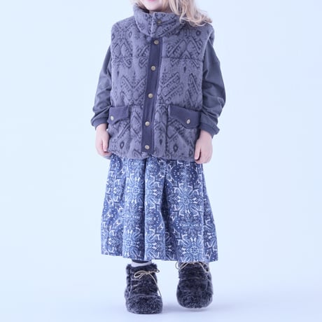 Snow Crystal Printed Suspenders Skirt