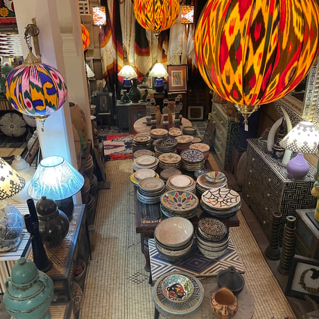 Carved Ceramic Plate Made in FES Morocco