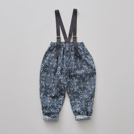 Snow Crystal Printed Suspenders Pants