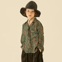 Sample / Magic Spell print Vintage Satin Shirts size110
