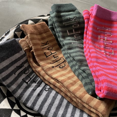 Stripe×Logo Leggins