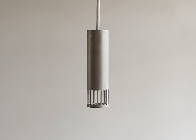 Cuda lamp | 錫メッキ 真鍮製ペンダントライト（錫メッキヘアライン