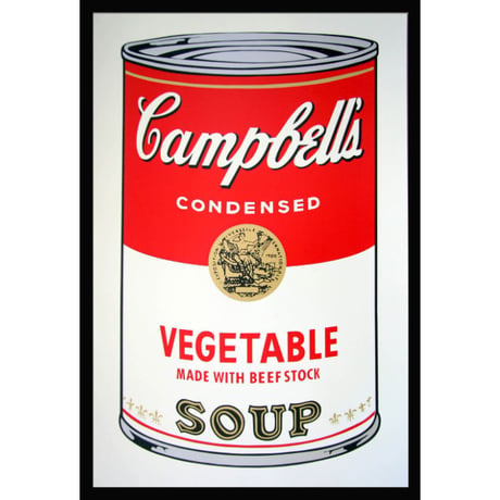 Andy Warhol Campbell's Soup「VEGETABLE」 シルクスクリーン 額