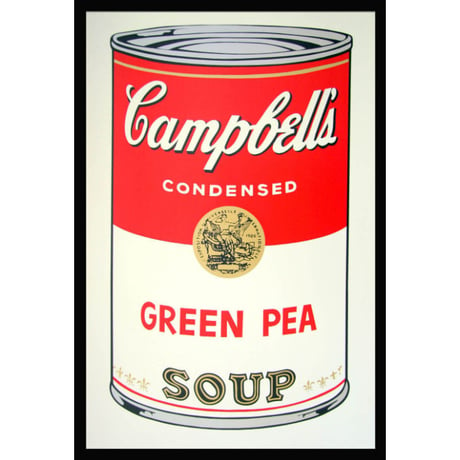 Andy Warhol Campbell's Soup「GREEN PEA」 シルクスクリーン 額