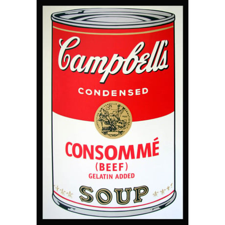 Andy Warhol Campbell's Soup「CONSOMME (BEEF)」 シルクスクリーン 額