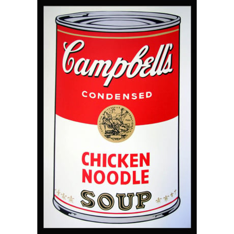 Andy Warhol Campbell's Soup「CHIKEN NOODLE」 シルクスクリーン 額