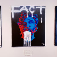 【distortion/歪み】  F8(455×380mm)/CANVAS/ACRYLIC/SPRAY/2022