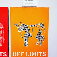 【OFF LIMITS -C /F4】  F4(333×242mm)/CANVAS/ACRYLIC/SPRAY/2022