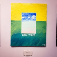 【GREAT VIBES】  F8(455×380mm)/CANVAS/ACRYLIC/SPRAY/2022