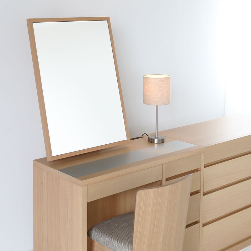 イタリア式高級ドレッサー ベージュ チェスト LEDミラー付き 4点セット