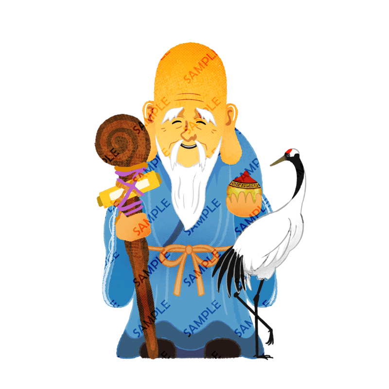 福禄寿の人_01 | 農民イラスト