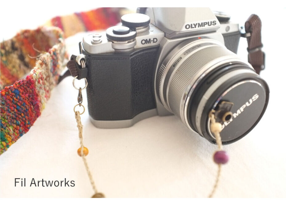 レンズキャップストラップ／ビンテージカメラ | Fil Artworks