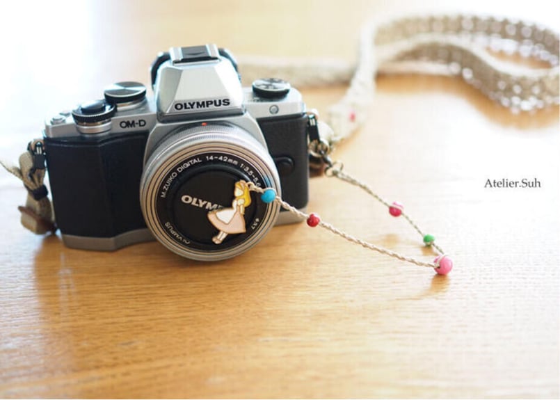 レンズキャップストラップ／アリス＊ピンク | Fil Artworks