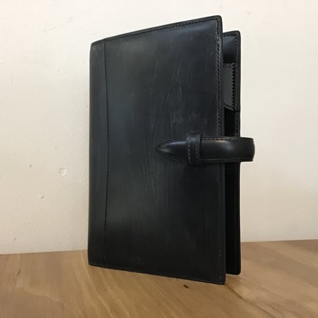 黒の合成皮革 忙しい A5 システム手帳 M6 ヘリテージ