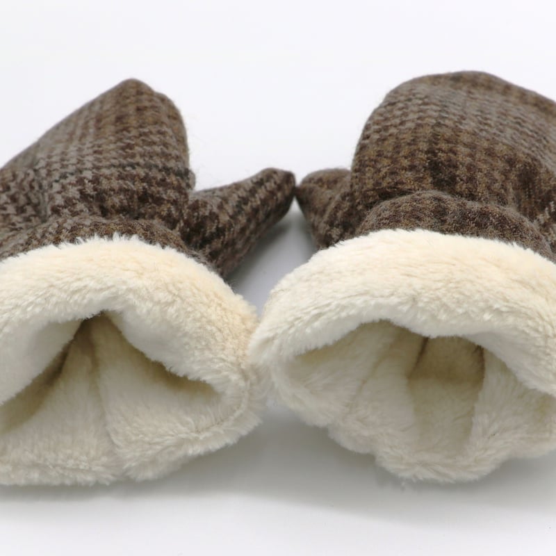 BABY/KIDS Organic Cotton Fur Check Mittens オーガニ...