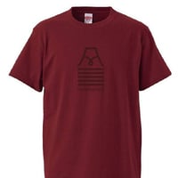 山作戰ロゴTシャツ「バーガンディ」