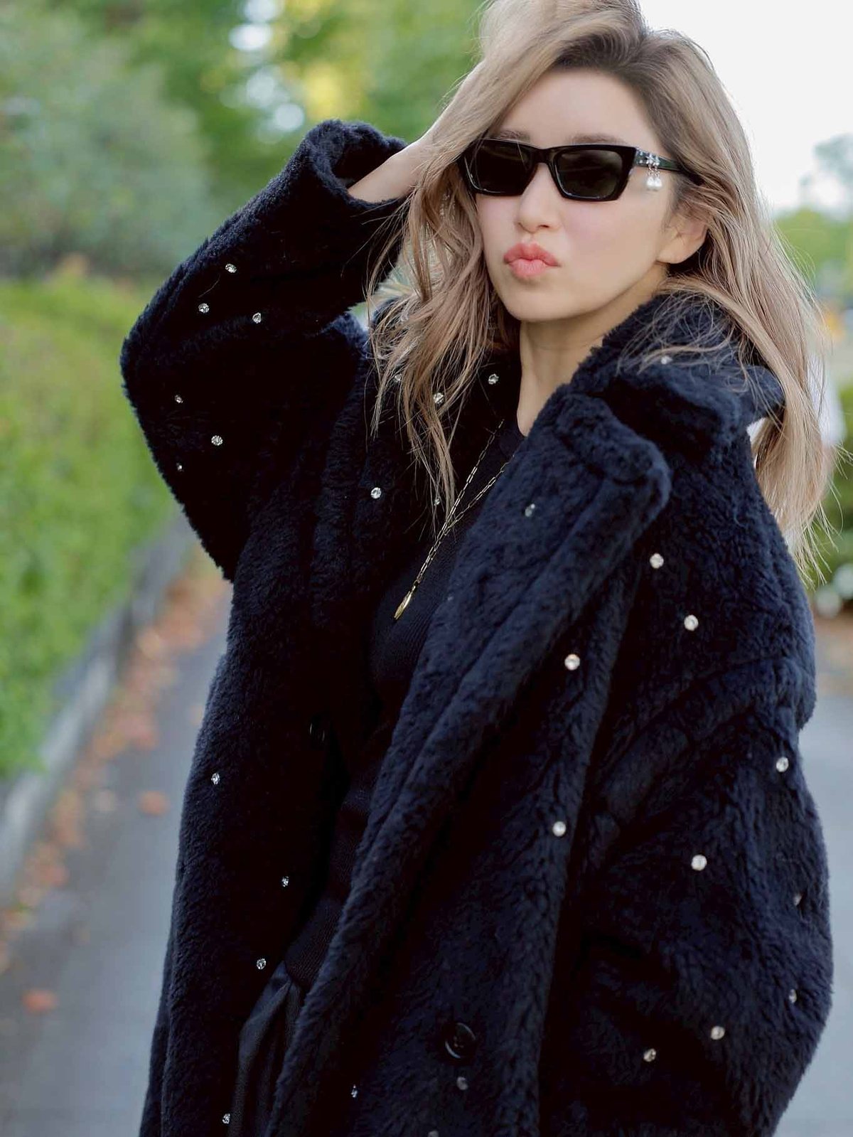 テディベアビジュー付きコート | sonicca