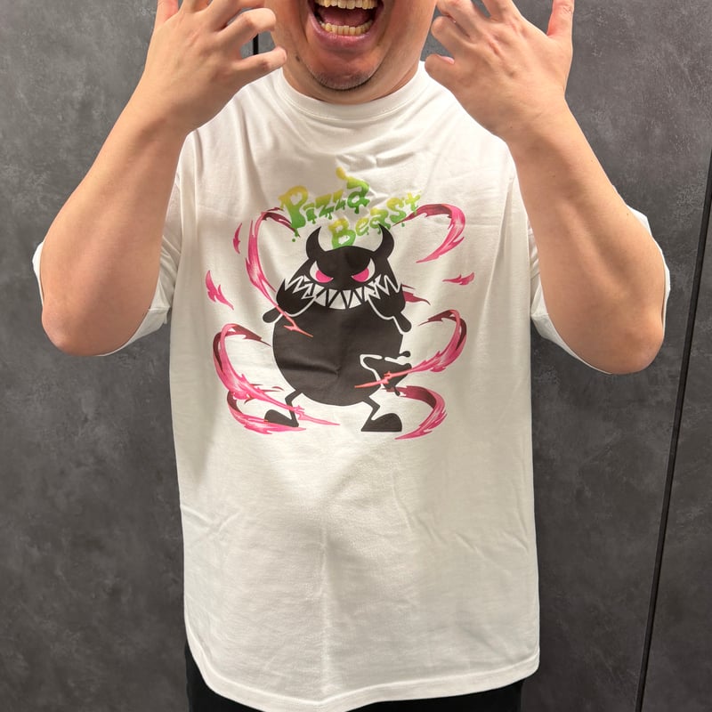 受注】再販 ピザビくんビッグシルエットTシャツ | #SGNK - こくじんTV