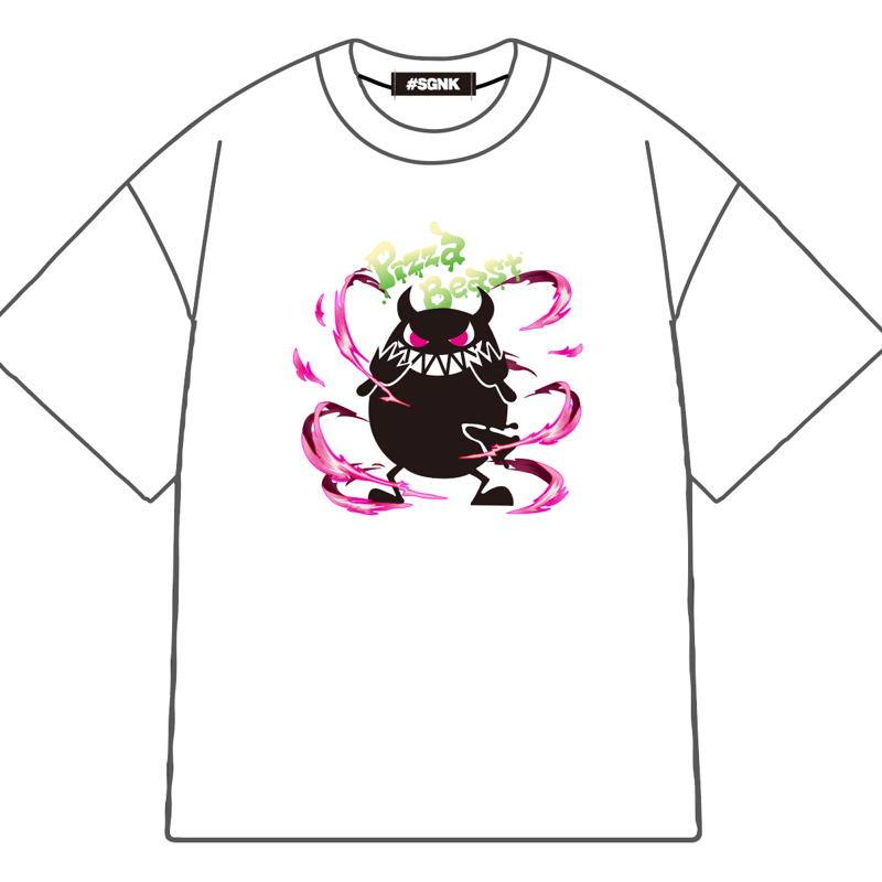 受注】再販 ピザビくんビッグシルエットTシャツ | #SGNK - こくじんTV