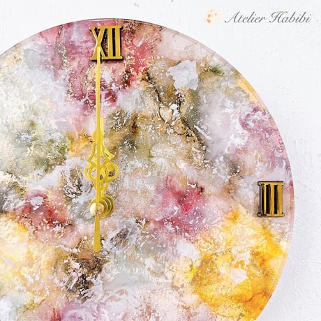 Lino leaプロデュース【ART clock】時計用アクリルプレート  ２４㎝