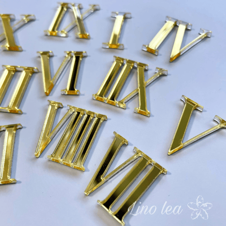 アクリル文字符　ローマ字　ゴールド