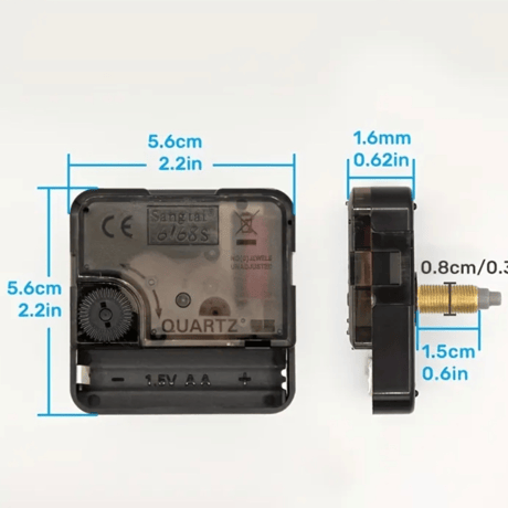 時計ムーブメントセット001　ウッド　長針約10cm