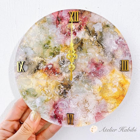 Lino leaプロデュース【ART clock】時計用アクリルプレート  ２４㎝